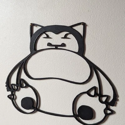 Mô hình trang trí tường Pokemon Snorlax 3D - Độc đáo, dễ in
