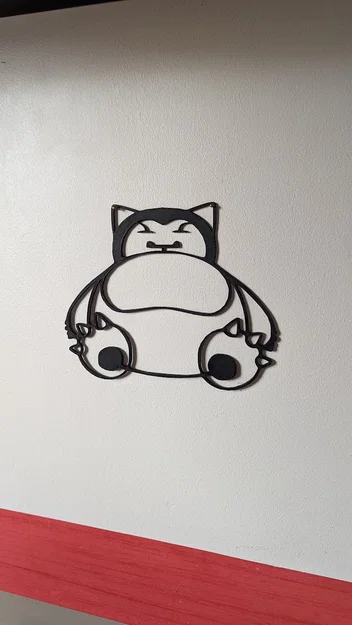 Mô hình trang trí tường Pokemon Snorlax 3D - Độc đáo, dễ in - Image 2