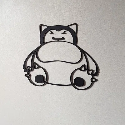 Mô hình trang trí tường Pokemon Snorlax 3D - Độc đáo, dễ in