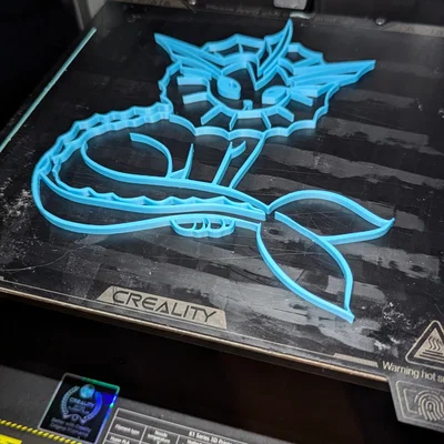 Mô hình trang trí tường Pokemon Vaporeon in 3D siêu đẹp
