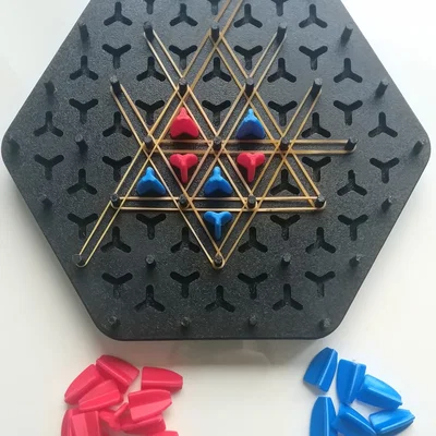 Board game Rubber Band Triangle (Trò chơi tam giác dây thun)