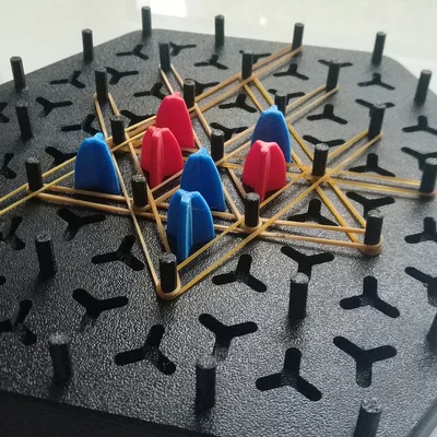 Board game Rubber Band Triangle (Trò chơi tam giác dây thun)