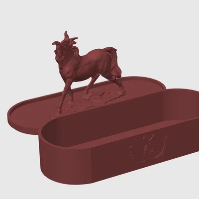 Hộp Đựng Trang Sức Hình Ngựa 3D Độc Đáo