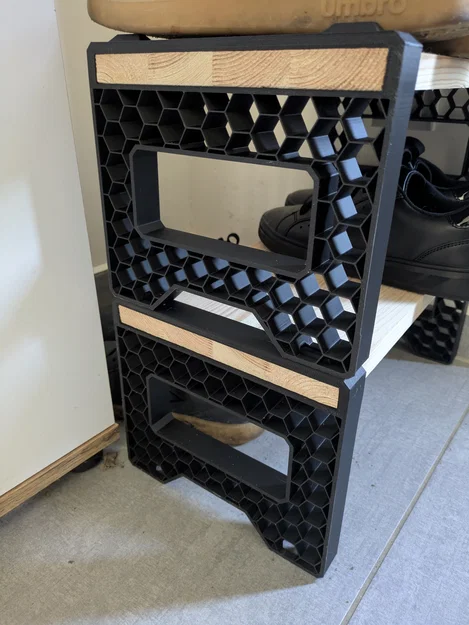 Kệ để giày tổ ong tự lắp ráp cho ván gỗ 200x18mm - Image 1