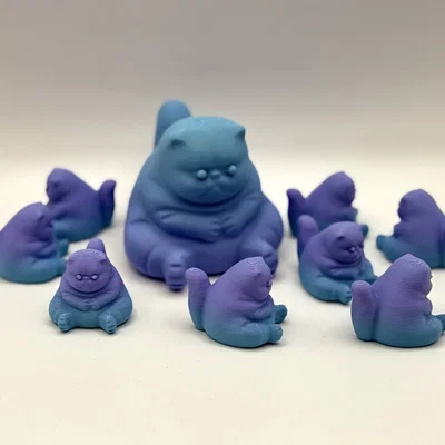 Mô hình chú mèo béo Fat Kitty đáng yêu dùng trang trí