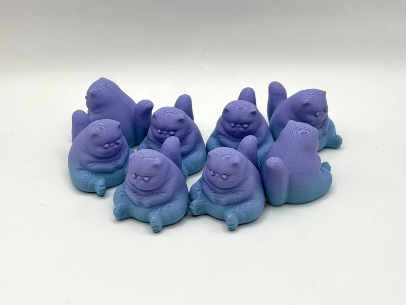 Mô hình chú mèo béo Fat Kitty đáng yêu dùng trang trí - Image 3