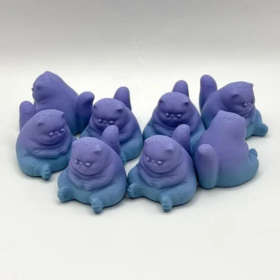 Mô hình chú mèo béo Fat Kitty đáng yêu dùng trang trí