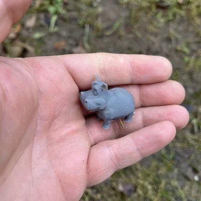 Mô hình Gia đình hà mã (Hippo family) đáng yêu