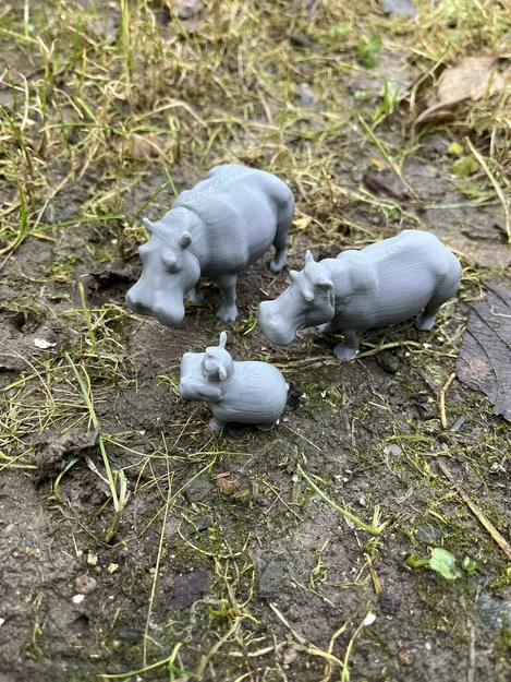 Mô hình Gia đình hà mã (Hippo family) đáng yêu - Image 4