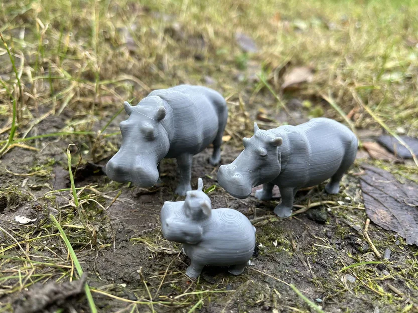 Mô hình Gia đình hà mã (Hippo family) đáng yêu - Image 5