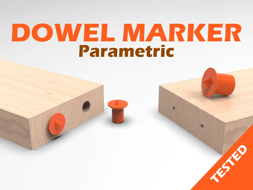 Dụng cụ lấy dấu tâm khoan (Dowel Marker) thiết kế thông số 3D - Image 1