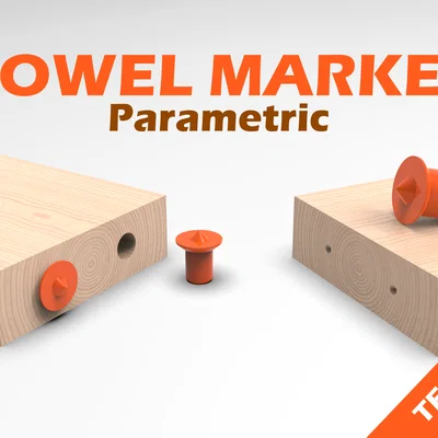 Dụng cụ lấy dấu tâm khoan (Dowel Marker) thiết kế thông số 3D
