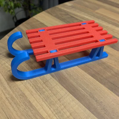 Mô hình xe trượt tuyết mini lắp ráp không cần keo
