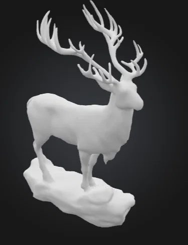Mô hình chú hươu đứng trên bệ đá - File in 3D trang trí đẹp mắt - Image 1