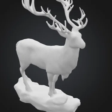 Mô hình chú hươu đứng trên bệ đá - File in 3D trang trí đẹp mắt
