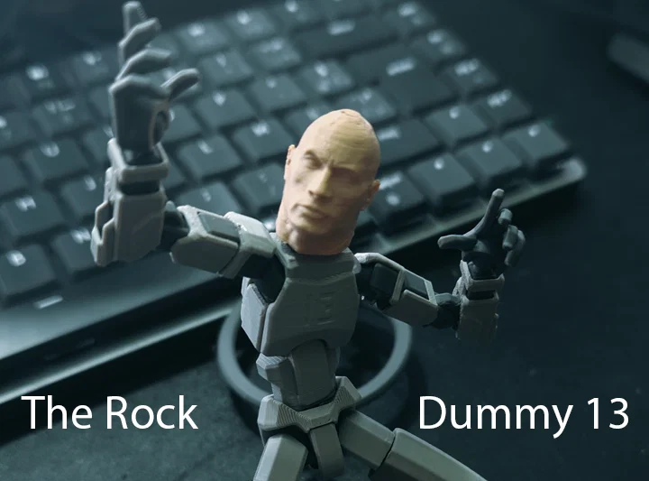 Mô hình đầu The Rock Dwayne Johnson cho Dummy 13 in 3D - Image 1