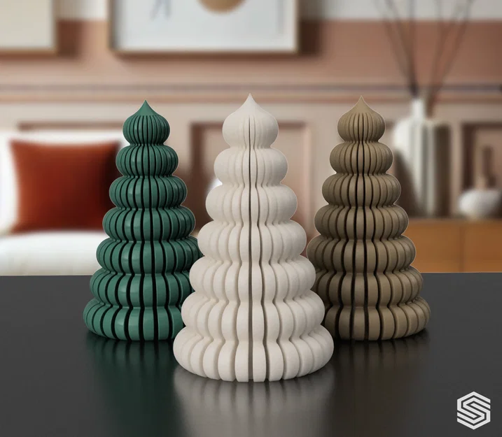 Cây thông Noel gợn sóng (có thể gắn đèn tealight) - Image 1