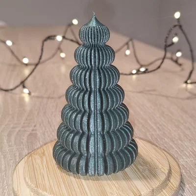 Cây thông Noel gợn sóng (có thể gắn đèn tealight)