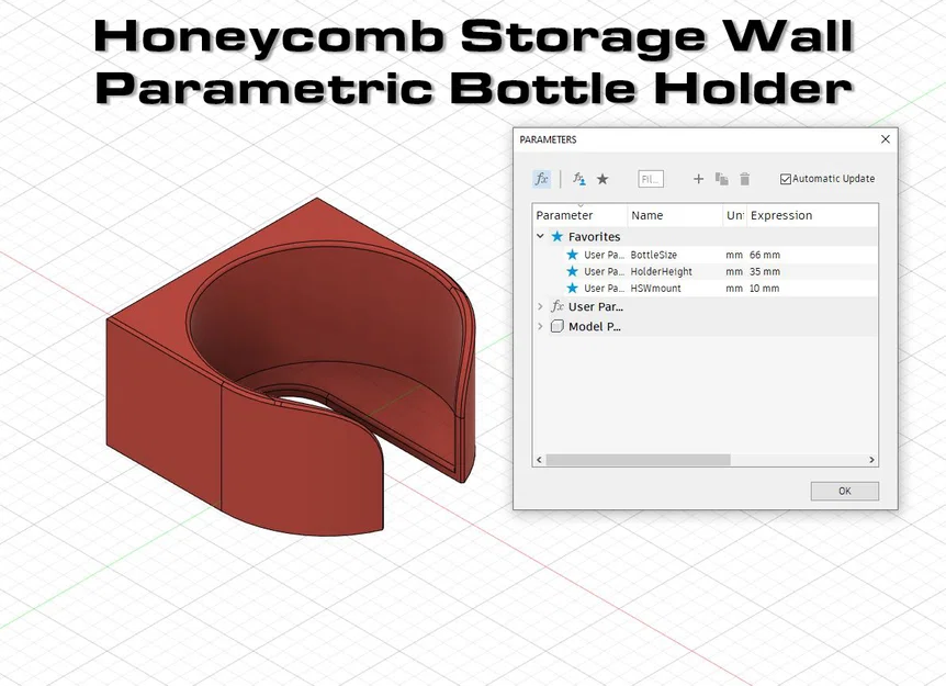 Giá đỡ chai nước tùy chỉnh cho Honeycomb Storage Wall (HSW) - Image 1