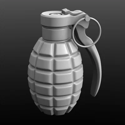 Mô hình lựu đạn cầm tay Handgrenade in 3D sắc nét