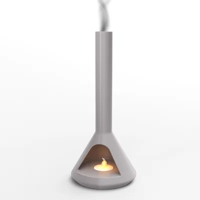 Giá đỡ nến điện hình lò sưởi có ngăn đựng nhang