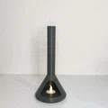 Giá đỡ nến điện hình lò sưởi có ngăn đựng nhang - Thumbnail 2