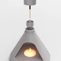 Giá đỡ nến điện hình lò sưởi có ngăn đựng nhang - Thumbnail 6