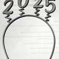 Băng đô cài tóc trang trí năm mới 2025 (Hair Band 2025) - Thumbnail 1