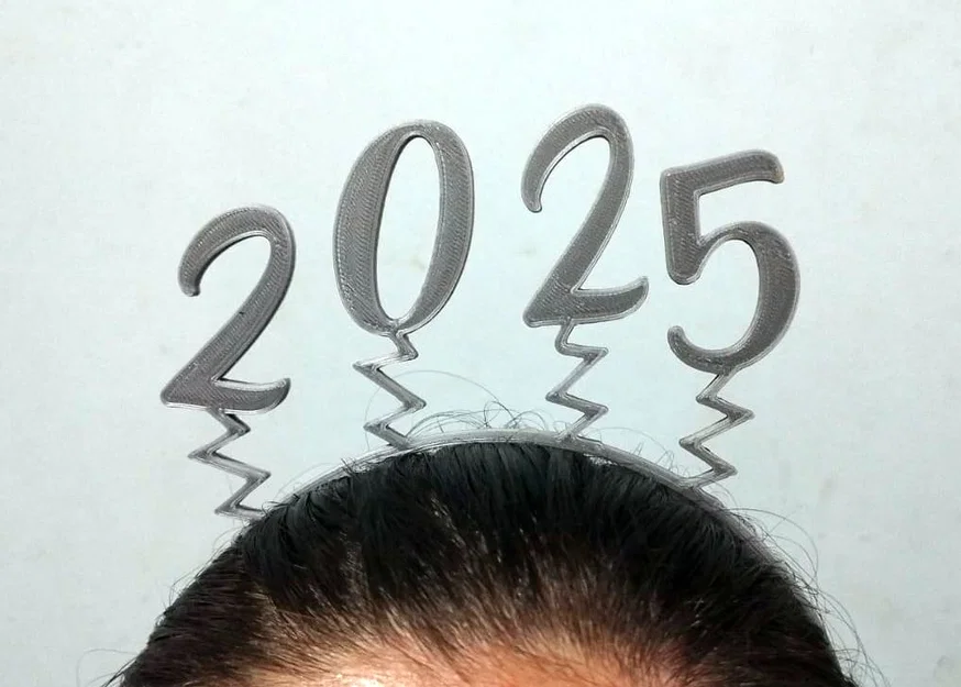 Băng đô cài tóc trang trí năm mới 2025 (Hair Band 2025) - Image 2