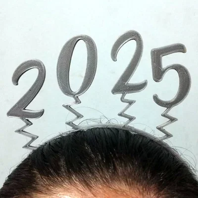 Băng đô cài tóc trang trí năm mới 2025 (Hair Band 2025)