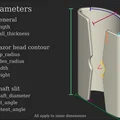 Nắp đậy dao cạo râu an toàn [Parametric] - Thumbnail 2