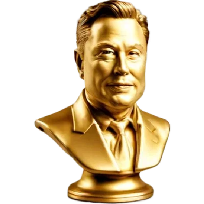 Mô hình tượng bán thân Elon Musk in 3D trang trí bàn làm việc