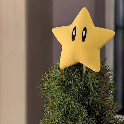 Ngôi sao Mario trang trí đỉnh cây thông Noel - Đơn giản, dễ in 3D