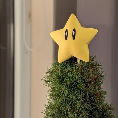 Ngôi sao Mario trang trí đỉnh cây thông Noel - Đơn giản, dễ in 3D