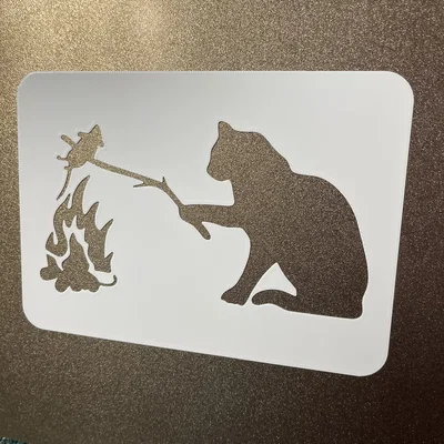 Mèo nướng chuột - Khuôn mẫu Stencil