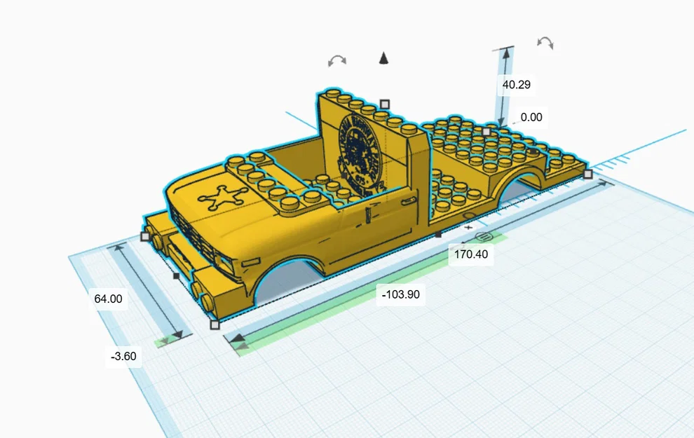 Mô hình đế xe bán tải cảnh sát Ford 1978 (phong cách LEGO) - Image 2