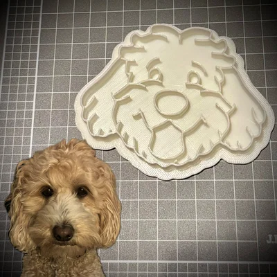Khuôn cắt và dập bánh quy hình chó Labradoodle (Chú cún lông xù)