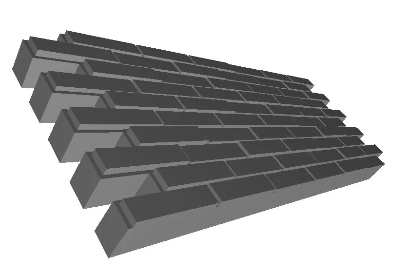 Mô hình tường gạch xây dựng 1:10 cho sa bàn (Brick Wall) - Image 2