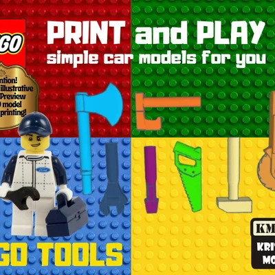 Bộ dụng cụ 3D siêu nhỏ cho minifig LEGO - Tự in tại nhà