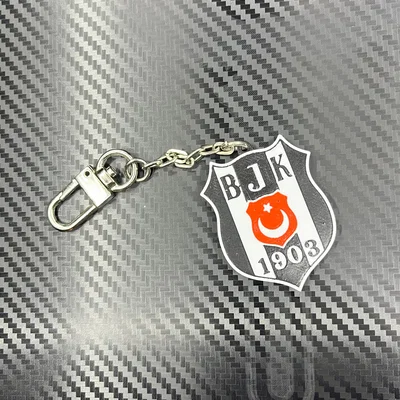 Móc khóa in 3D hình huy hiệu câu lạc bộ bóng đá Besiktas