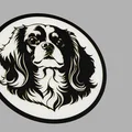 Miếng lót ly 3D hình chó Cavalier King Charles Spaniel (96mm) - Thumbnail 1