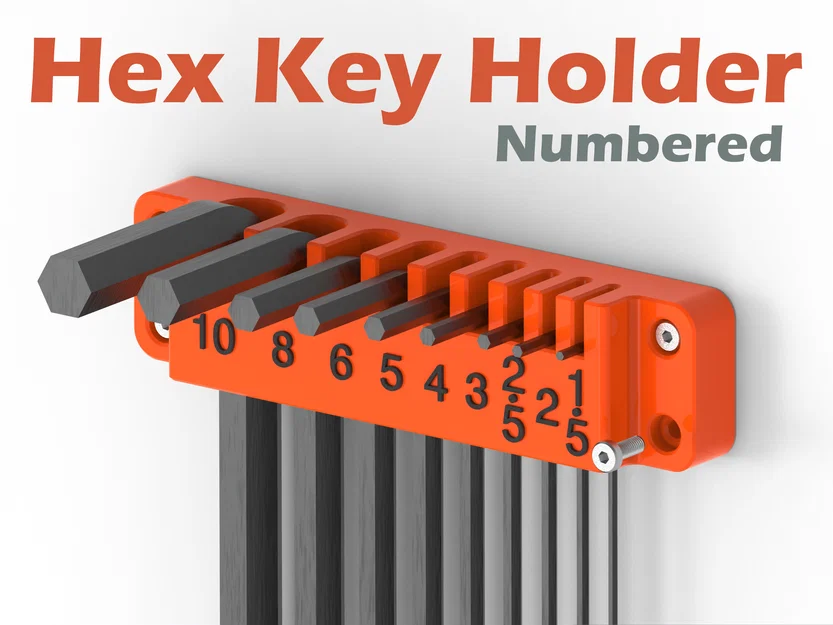 Giá treo lục giác Hex Key Holder treo tường gọn gàng dễ in 3D - Image 1