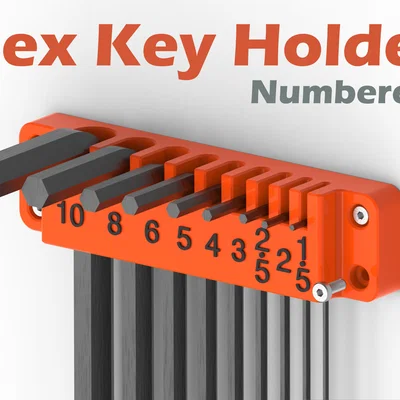 Giá treo lục giác Hex Key Holder treo tường gọn gàng dễ in 3D