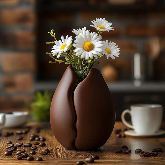 Bình hoa Coffee Bean Vase - Điểm nhấn tinh tế cho không gian ấm cúng - Image 1