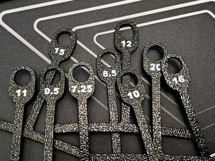 Bộ Thước Đo Bán Kính Mặt Phím Đàn Guitar (Under String Radius Gauges) - Image 3