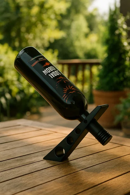 Giá đỡ chai rượu vang cân bằng lơ lửng in 3D độc đáo - Image 8