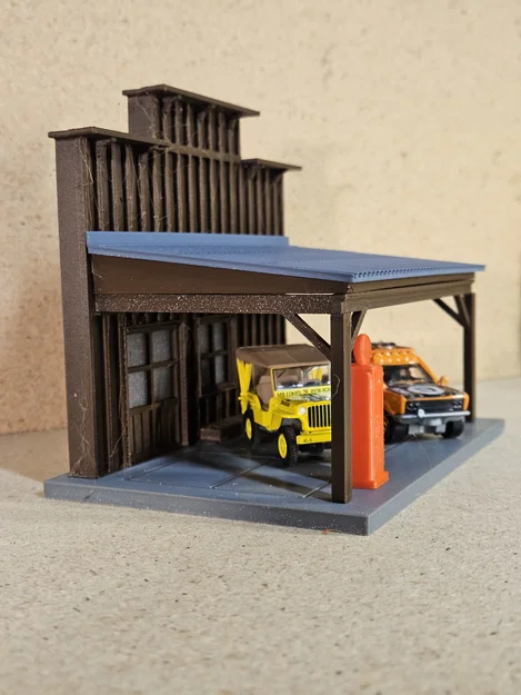 Mô hình trạm xăng cổ điển tỉ lệ 1:64 cho xe mô hình Hot Wheels - Image 8