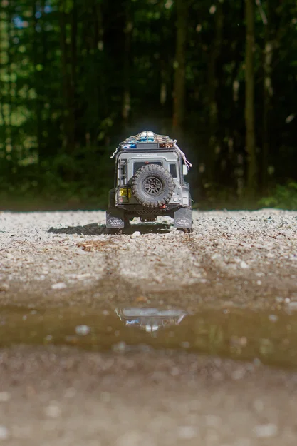 Giá treo lốp dự phòng kèm thang cho xe RC TRX4 Defender - Image 2