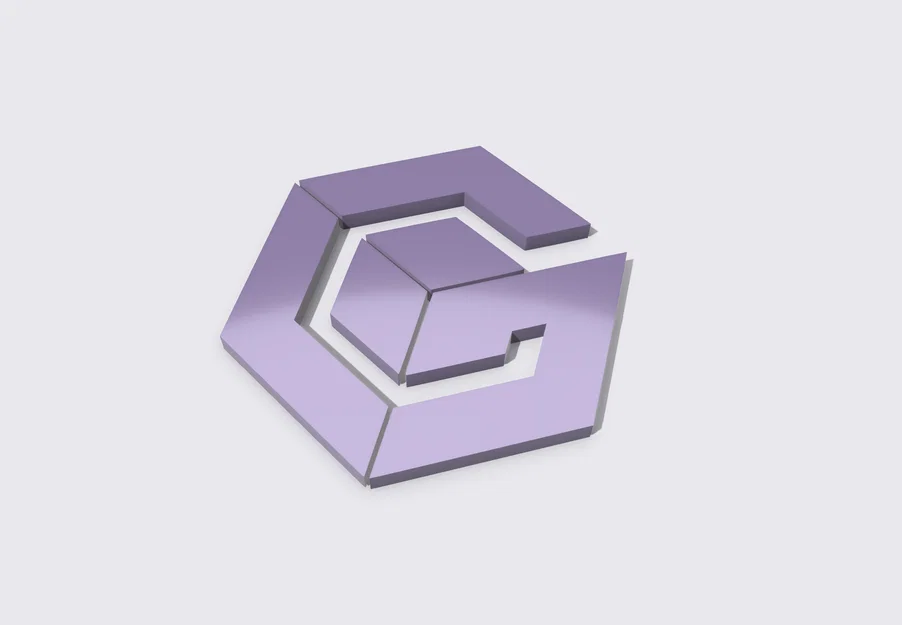 Mô hình logo Gamecube 3D - Phụ kiện trang trí cho game thủ cổ điển - Image 1