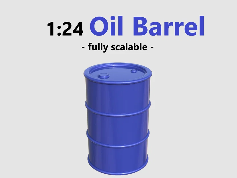 Thùng dầu (Oil Barrel) - Phụ kiện sa bàn gara tỉ lệ 1:24 - Image 1